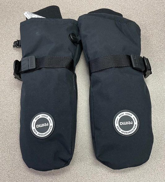 Black  Reimatec Winter Mitts, 4Y