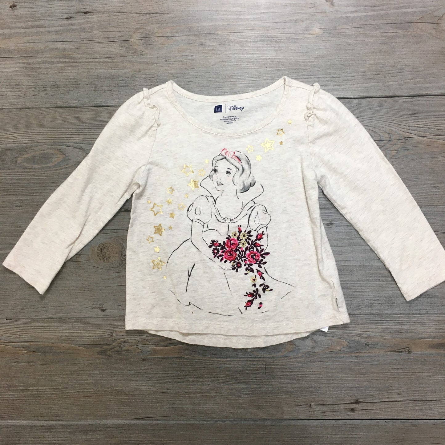 Multi  Gap Snow White Shirt, 3Y