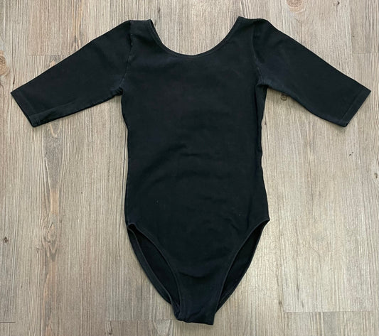 Black  Leotard 3/4 Sleeves, 10-12Y
