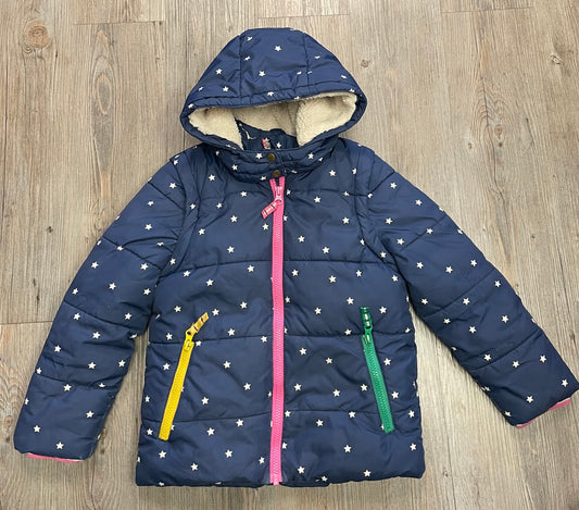 Navy  Mini Boden Winter Jacket, 6-7Y