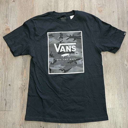 Black  Vans Tee, 10-12Y