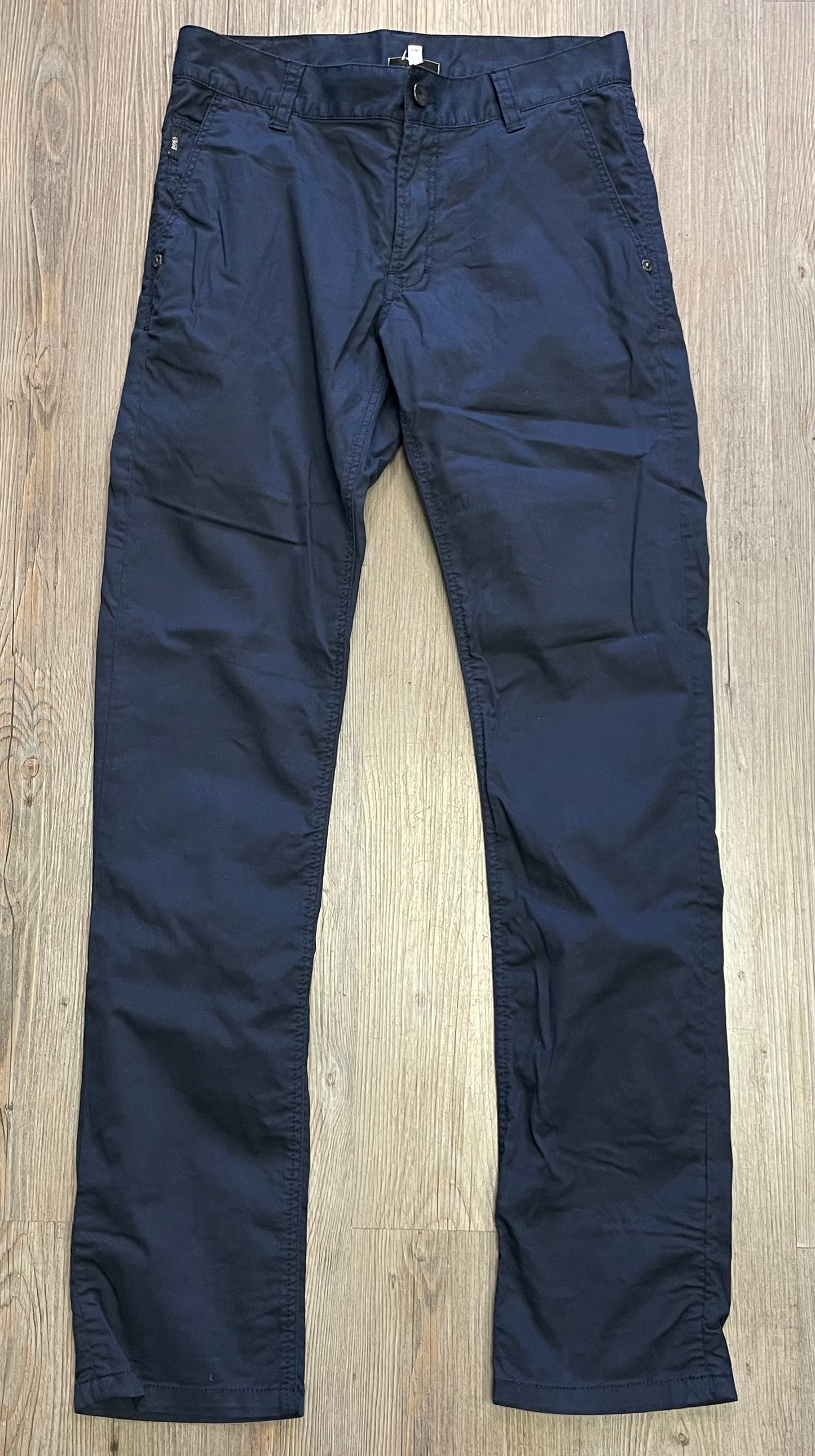 Navy  Boss Slim Fit Pants, 14Y