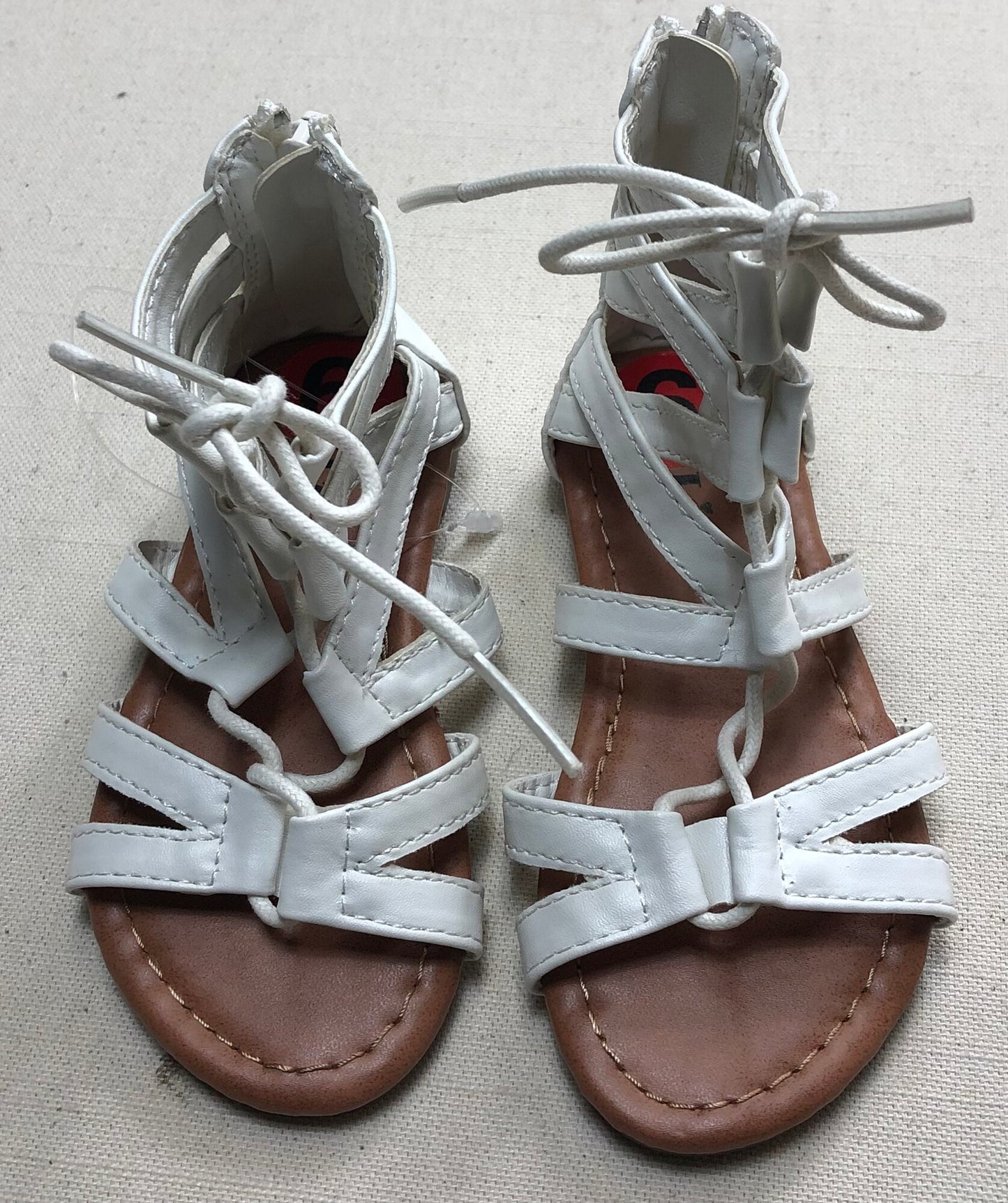 White  Link Sandals, 6T