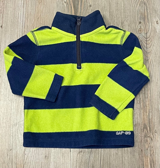 Lime/nav  Baby Gap Fleece Sweater, 12-18M