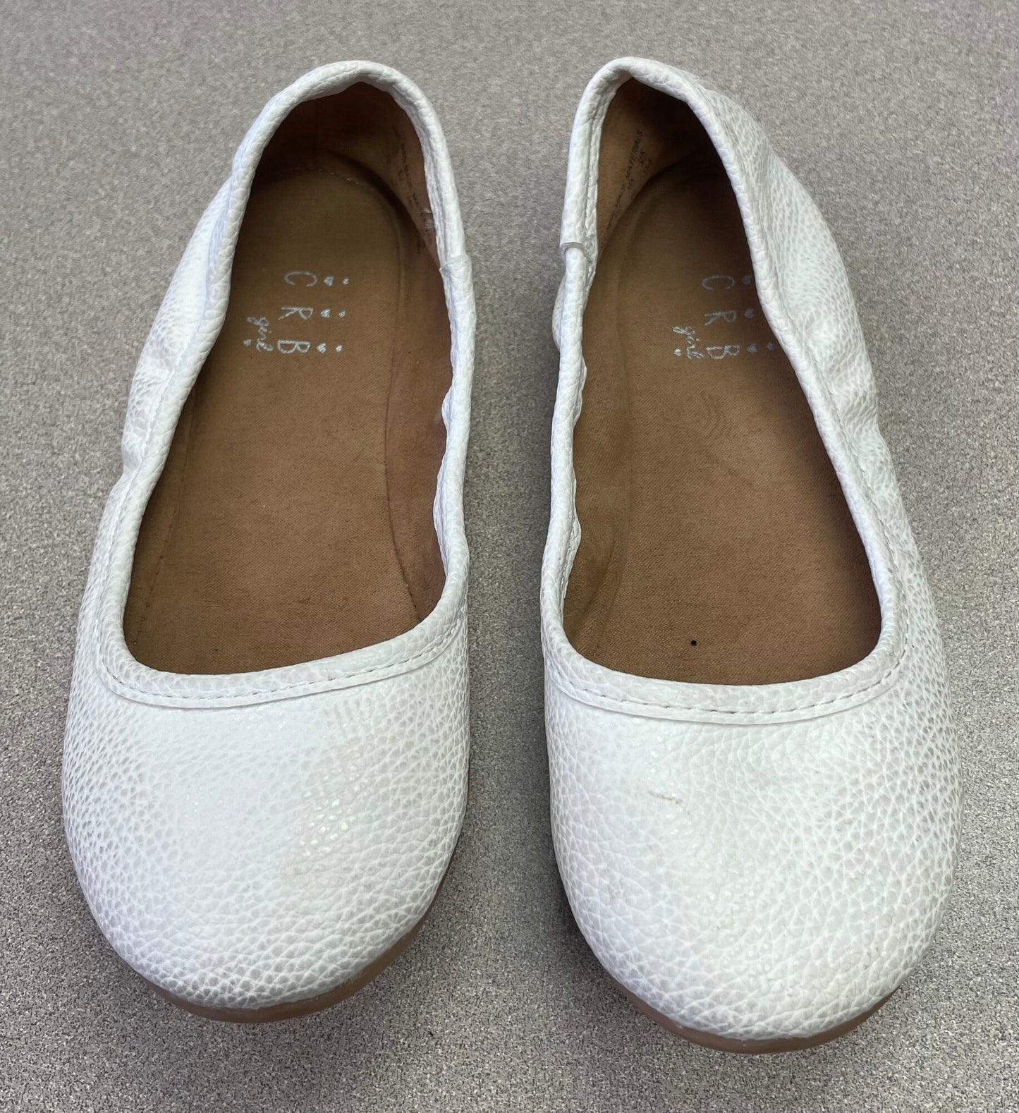 White  CRB Girl Shoes, 12Y