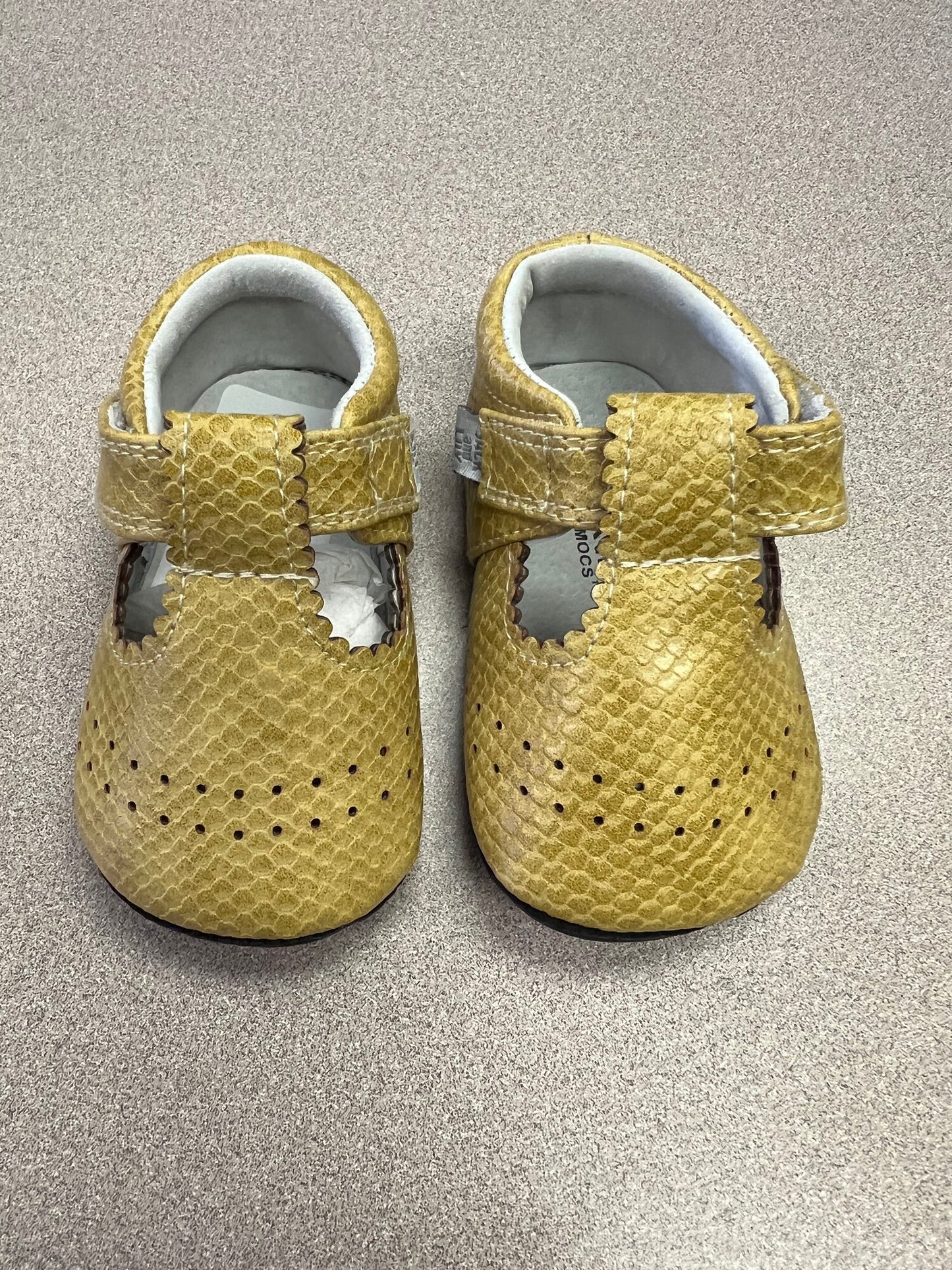 Mustard  My Mocs - T Strap, 6-12M