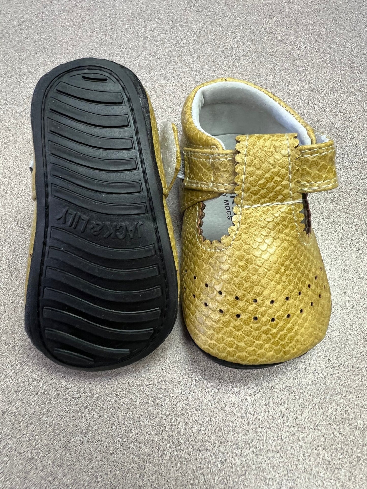 Mustard  My Mocs - T Strap, 6-12M