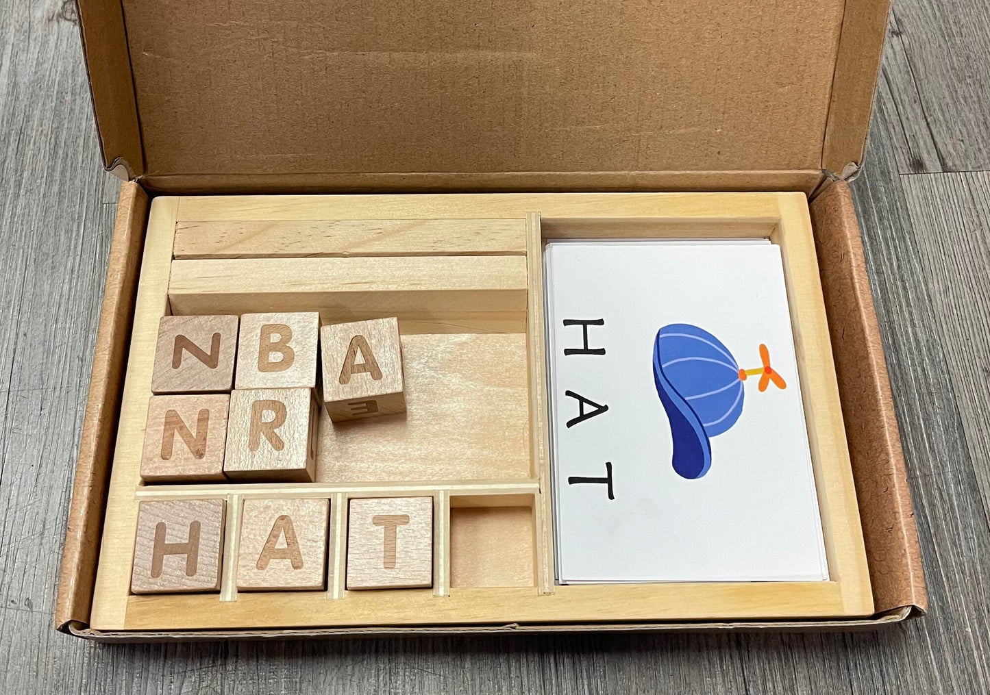Multi  Wooden Spelling Card, Pre-owned