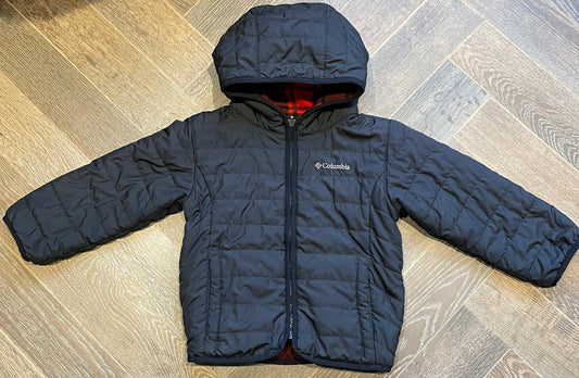 Blk/red  Columbia Reversible Jacke, 4Y