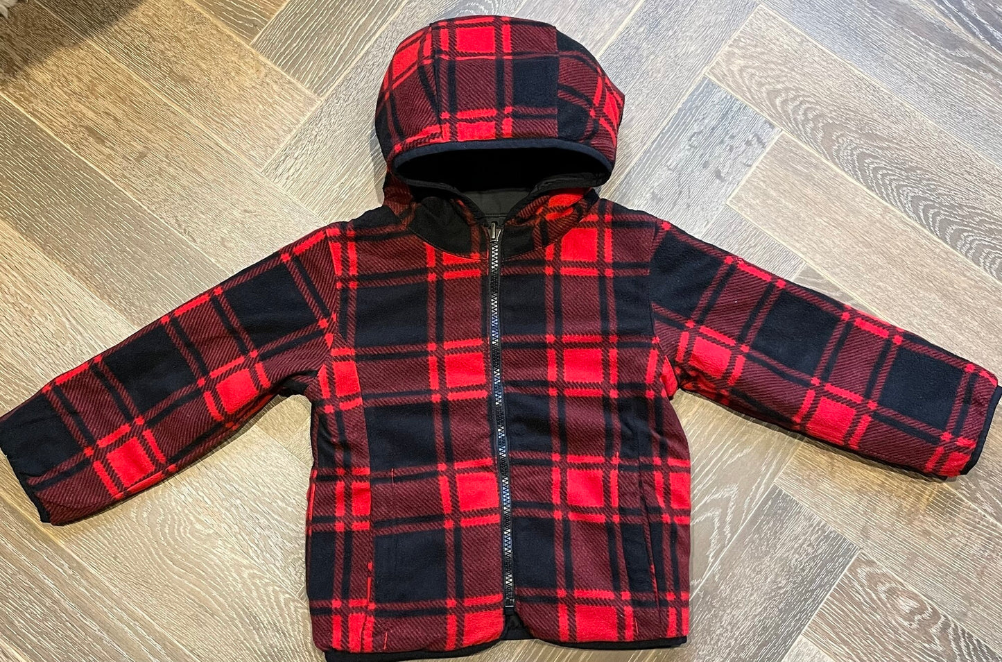 Blk/red  Columbia Reversible Jacke, 4Y