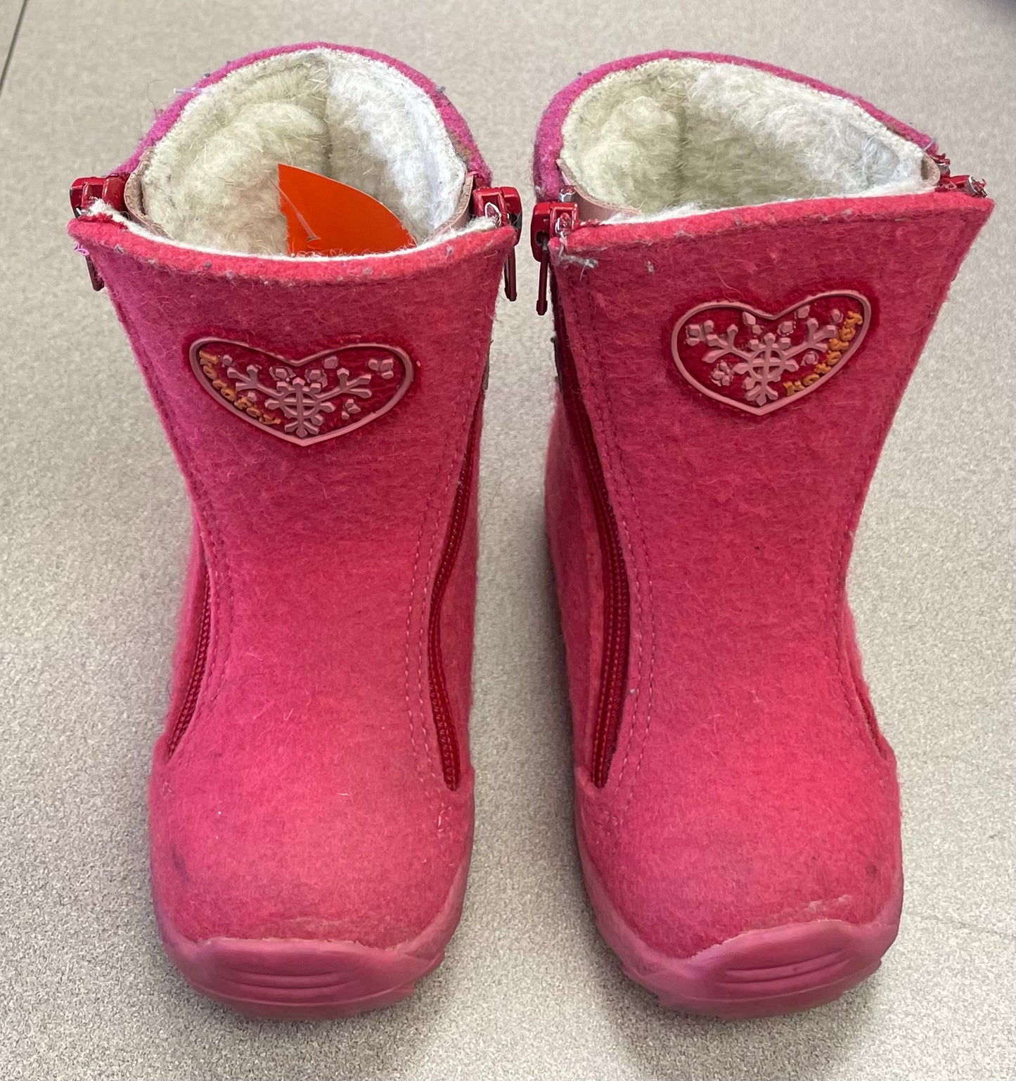 Pink  Kotofey Wool Boots, 6T