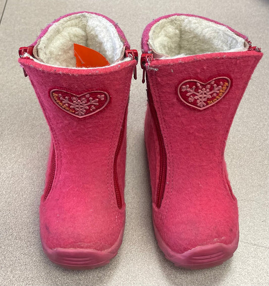 Pink  Kotofey Wool Boots, 6T