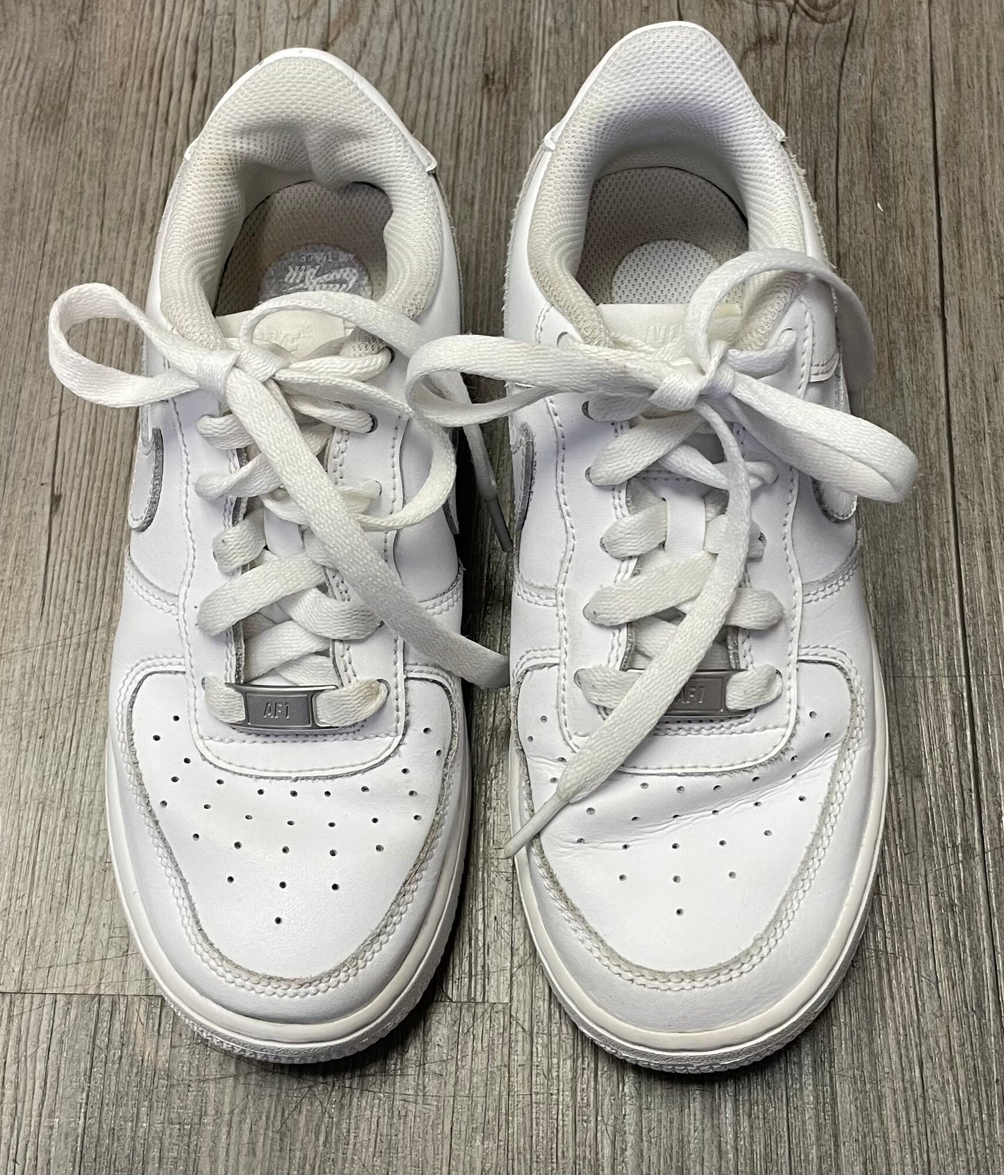 White  Nike Lace Up Sneaker, 4Y
