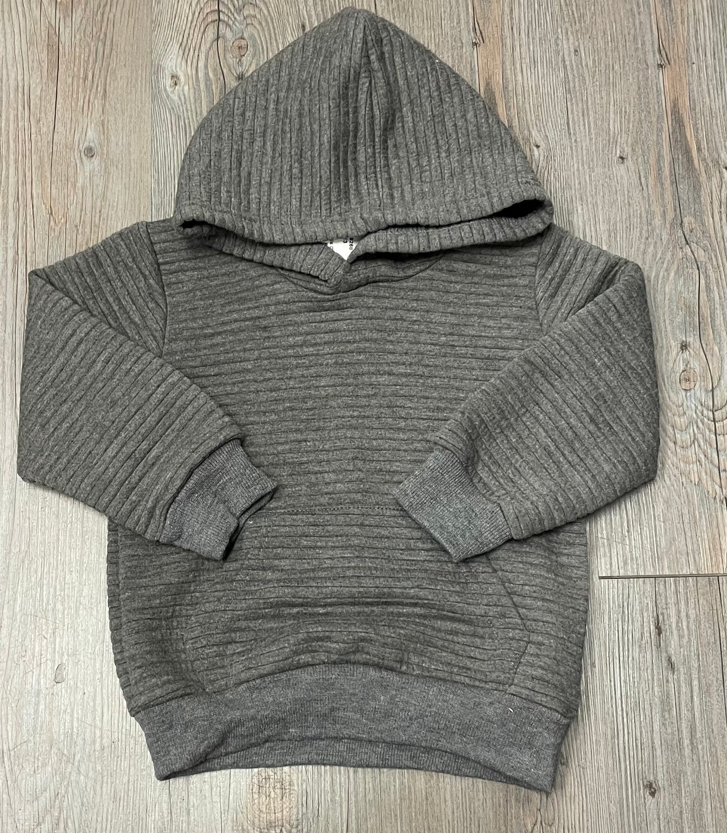 Grey  Pat Pat Pullover Hoodie, 5-6Y
