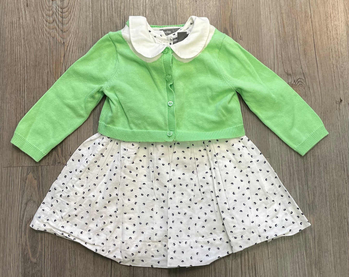 Multi  Baby Gap Dress & Cardigan, 6-12M