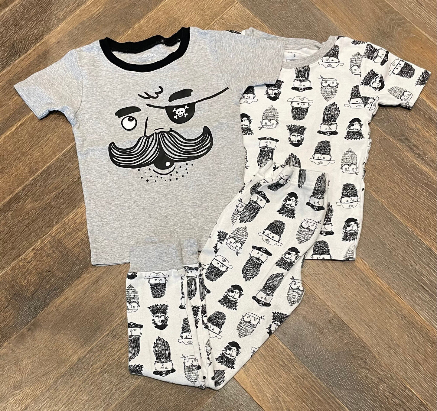Grey  Carters Pj Set 3pc, 6Y