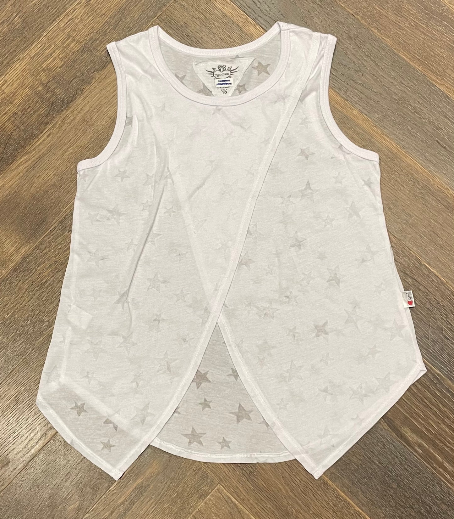White  T2love Tank Top, 10Y