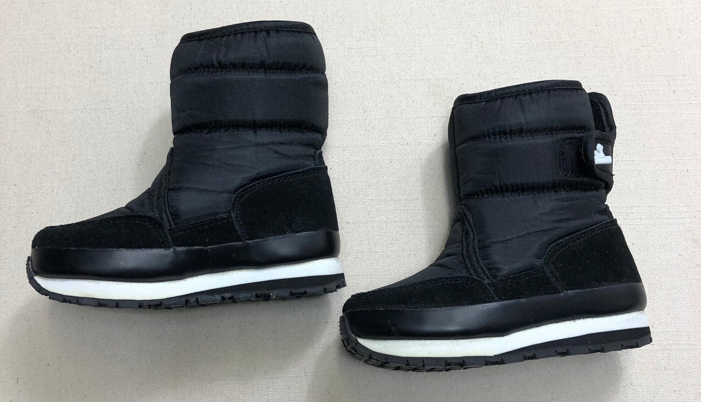 Black  Rubber Duck Winter Boots, 8T