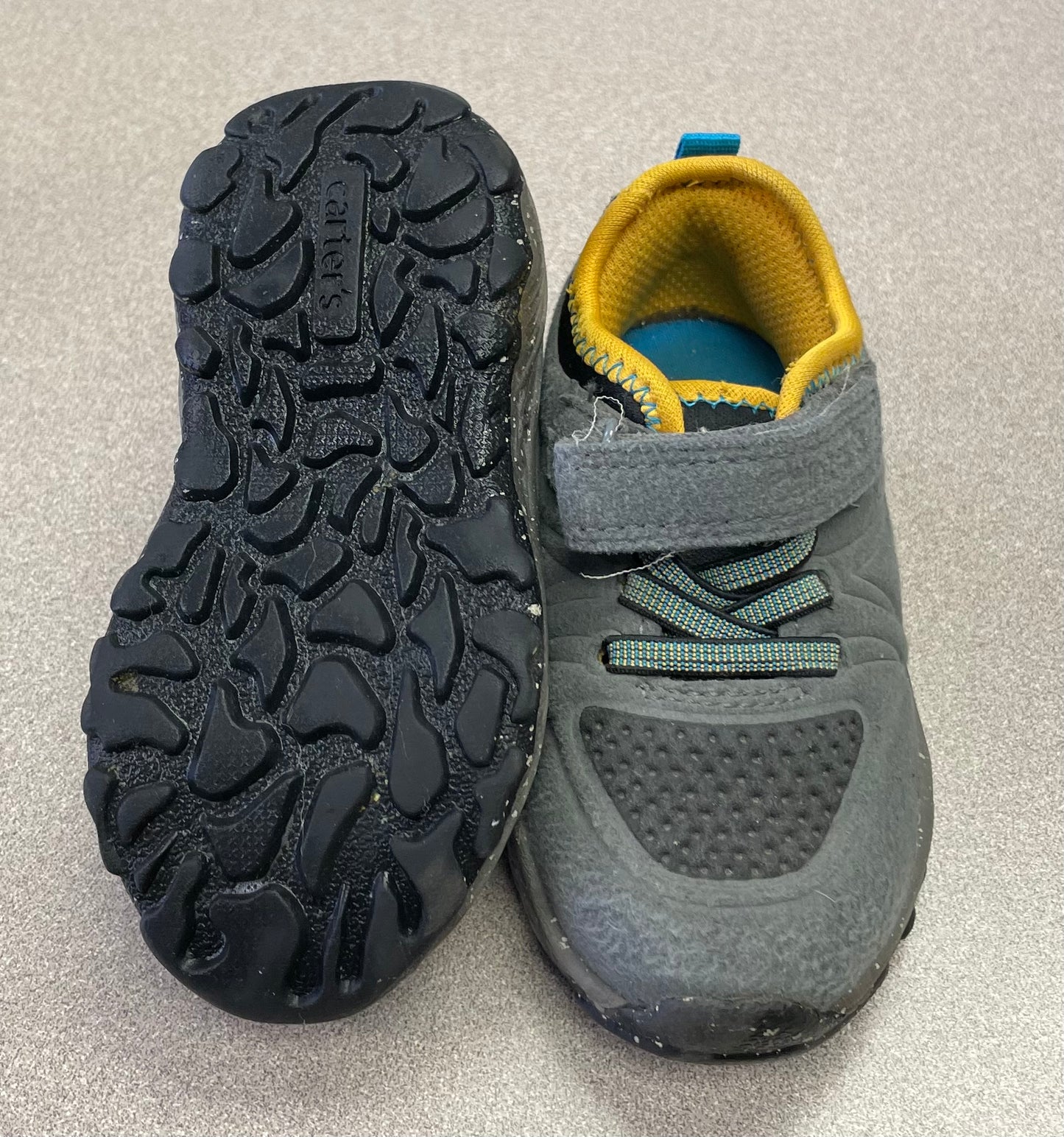 Grey  Carters Velcro Shoes, 5T