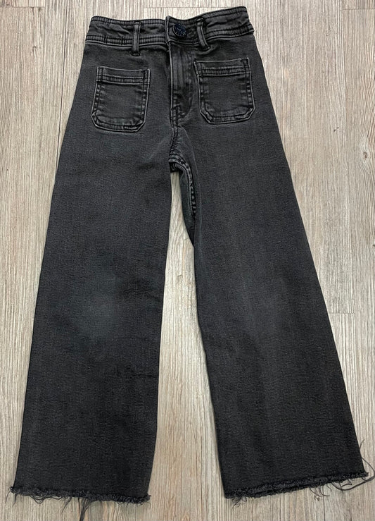 Black  Zara Wide Bottom Jeans, 7Y