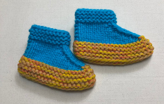 Teal  Handmade Slippers, None
