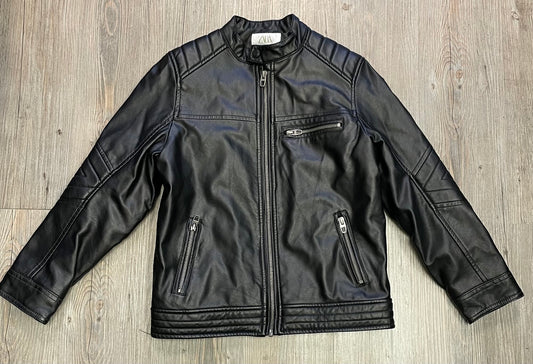 Black  Zara Pleather Jacket, 9Y