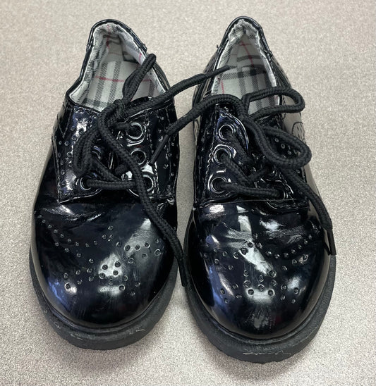 Black  Lace Up Dress Shoes, 8T