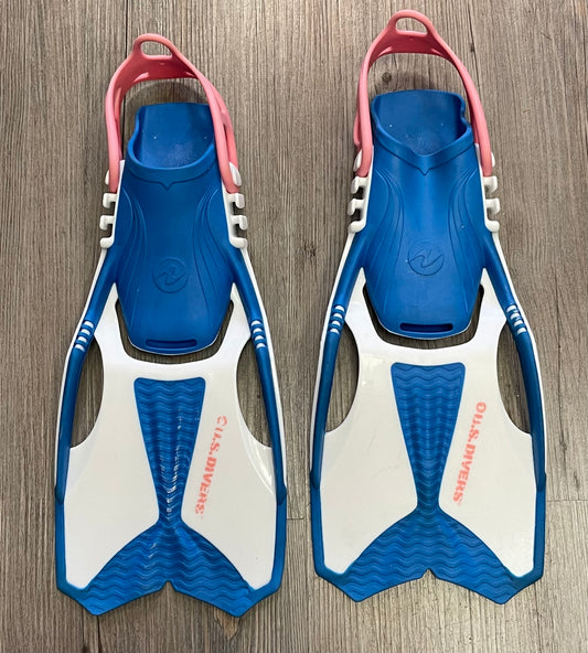 Blue  Swim Fins US Divers, Small