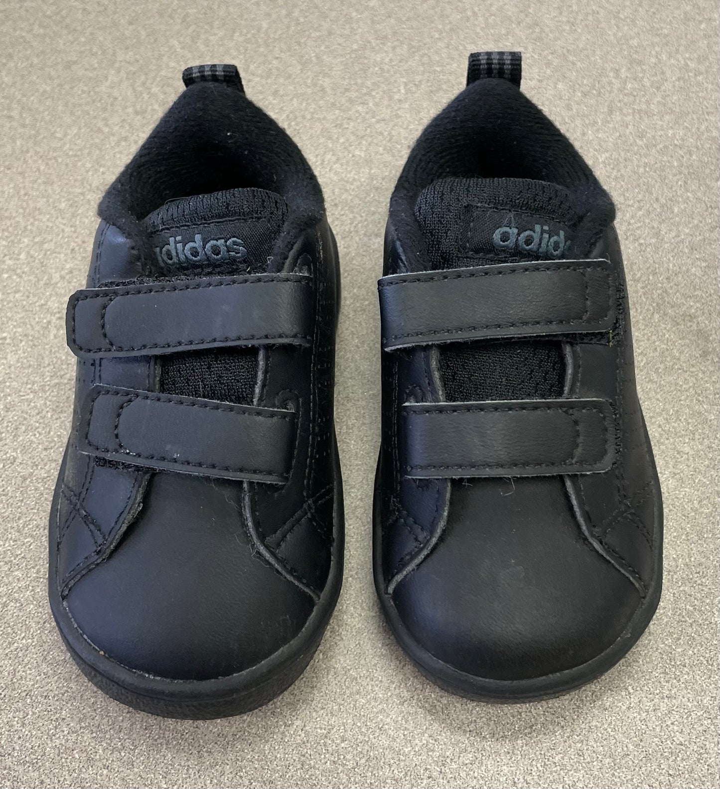 Black  Adidas Velcro  Shoes, 4T