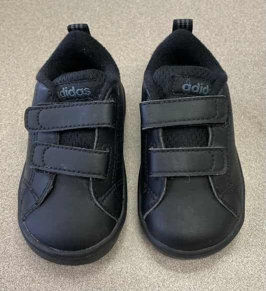 Black  Adidas Velcro  Shoes, 4T