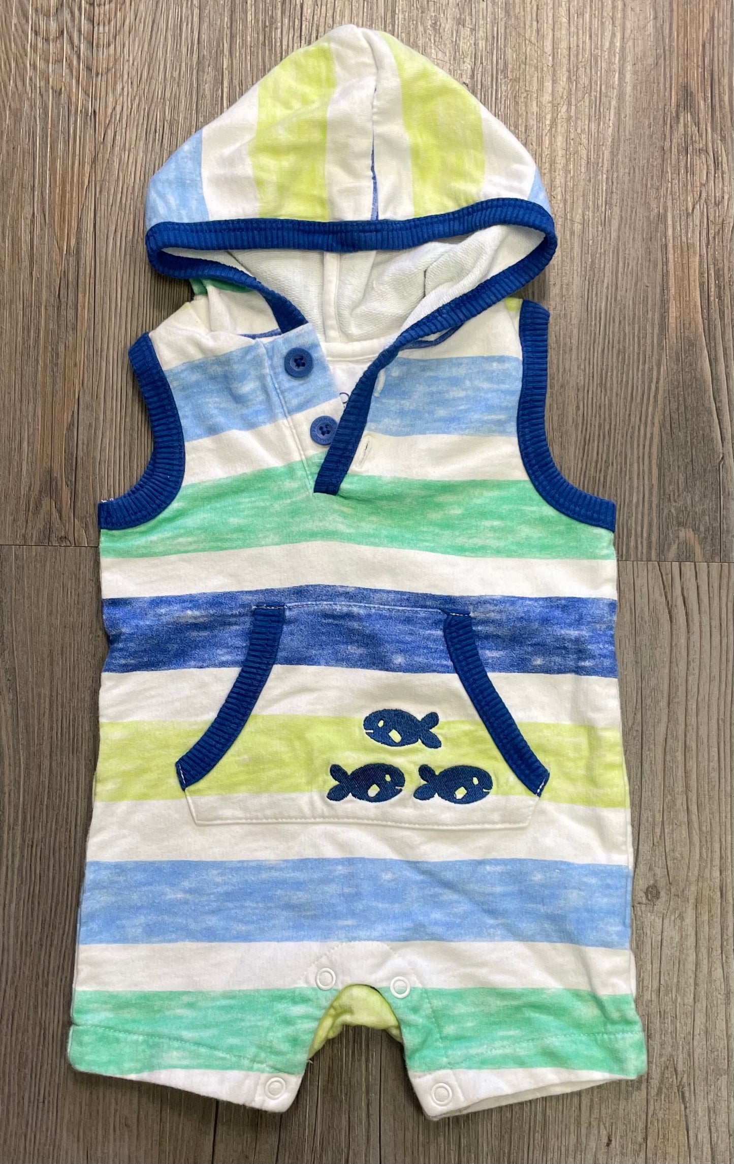 Multi  Joe Fresh Hooded Onesie, 3-6M