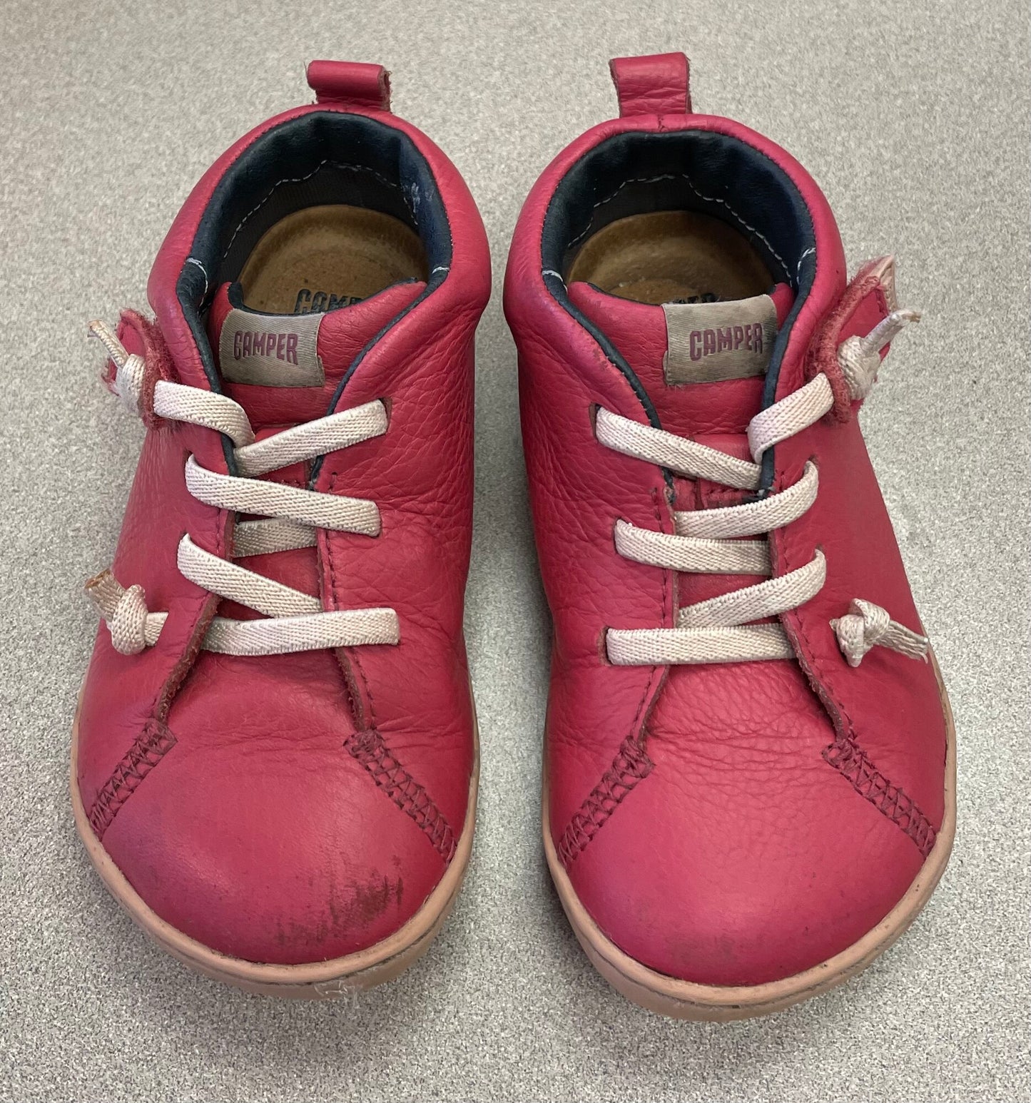 Pink  Camper Leather Shoes, 8T