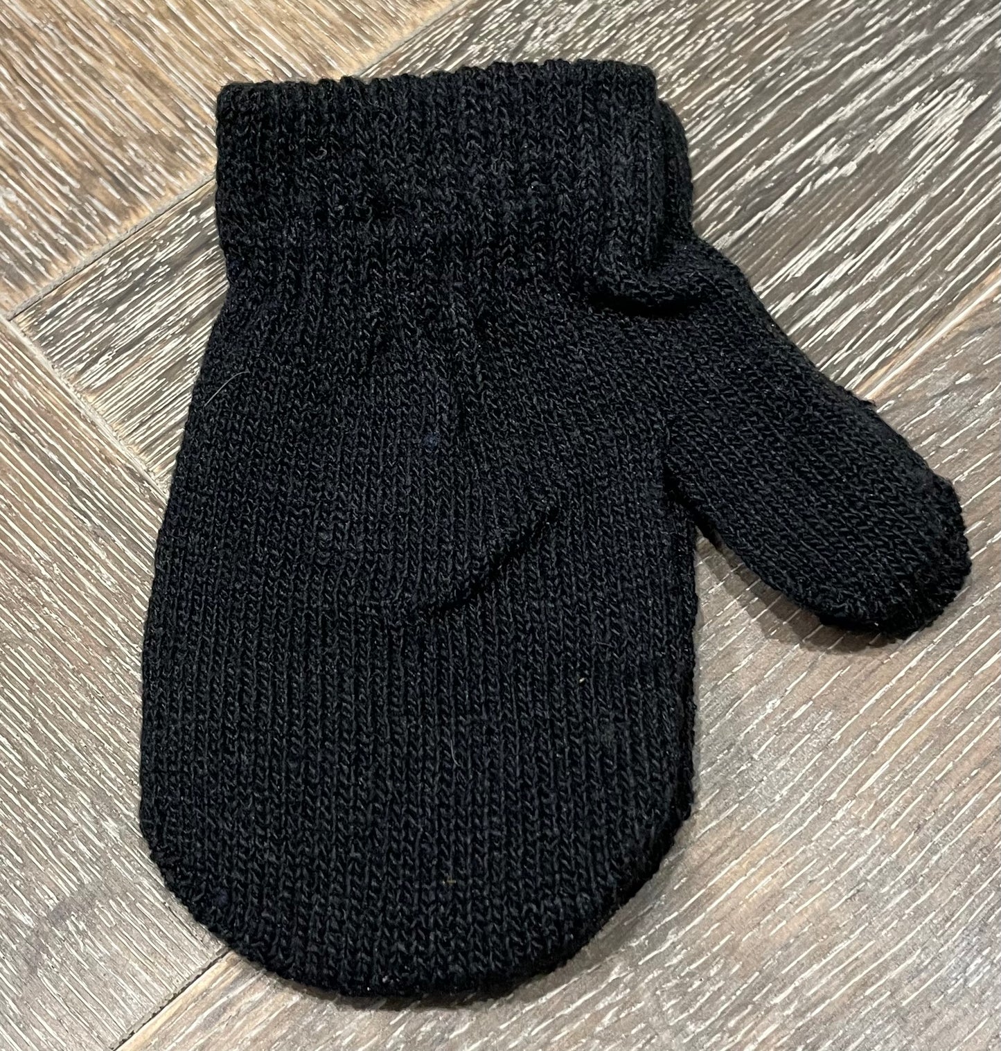 Black  Gertex Knit Mitten, 2-3Y