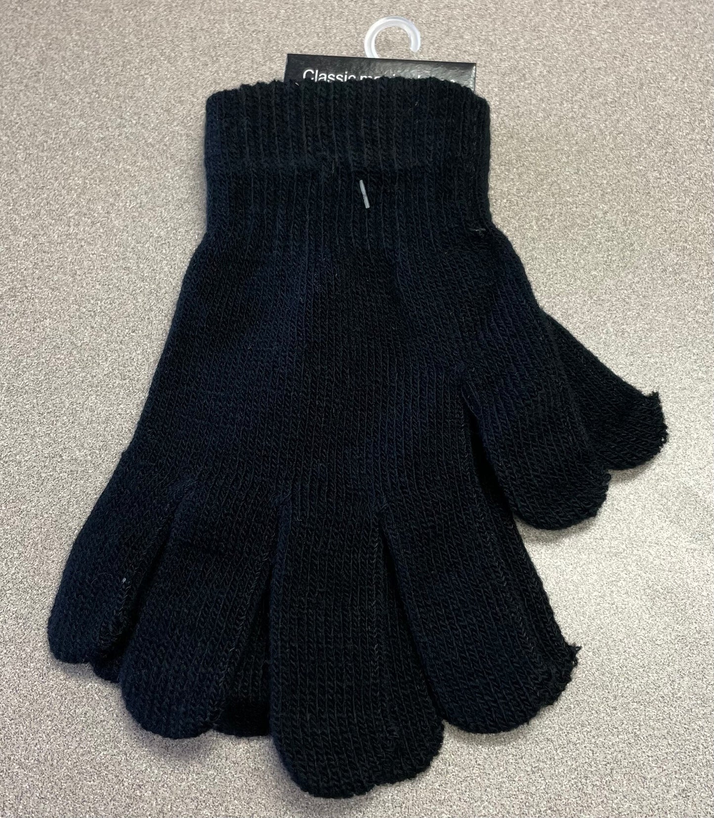 Black  Adult Knit Gloves, Adult