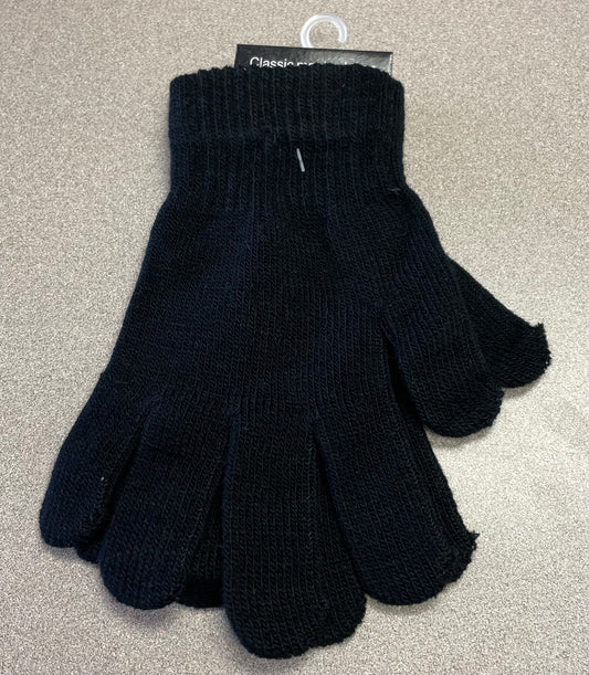 Black  Adult Knit Gloves, Adult