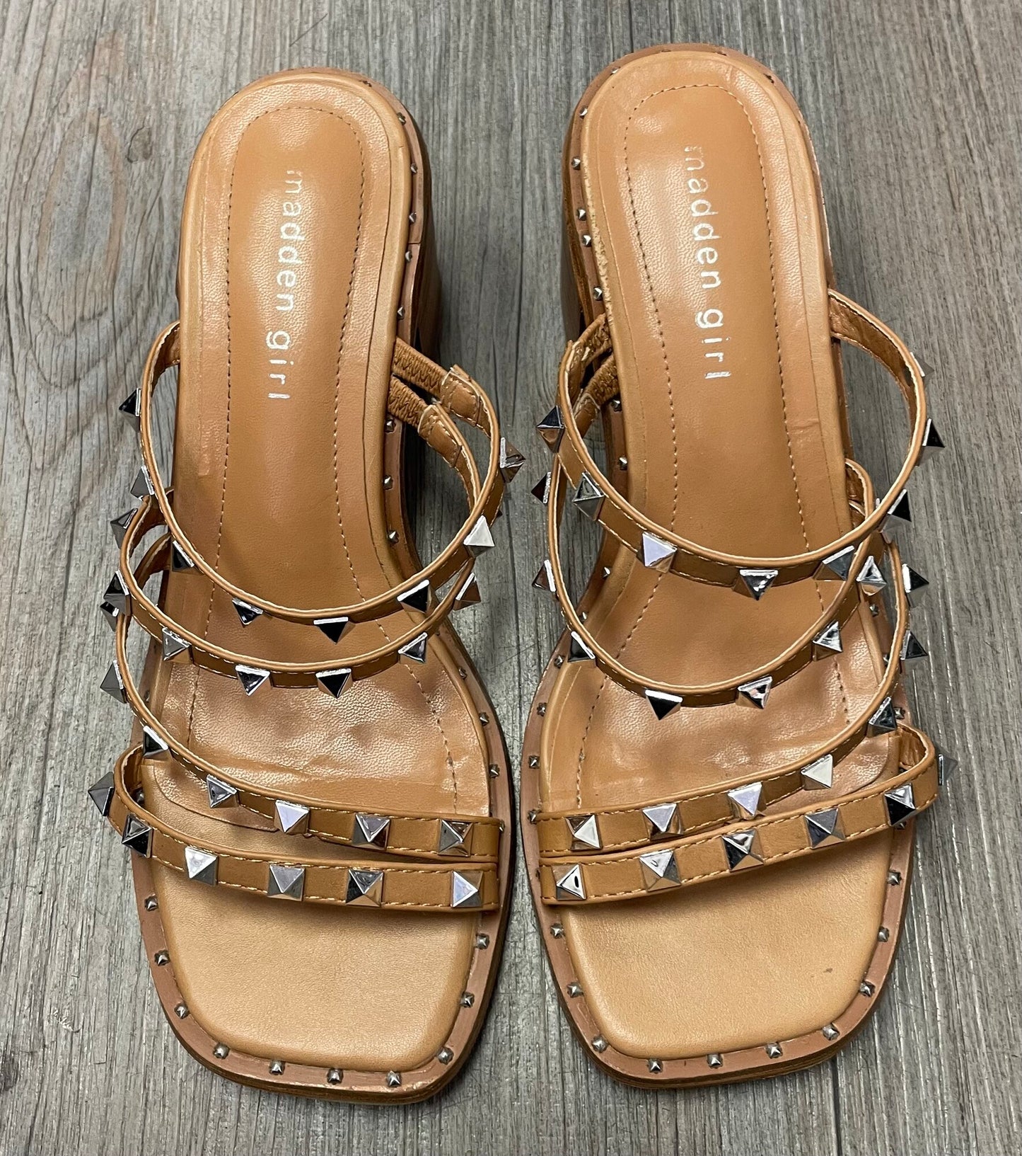 Tan  Madden Girl  Sandals, 6.5Y