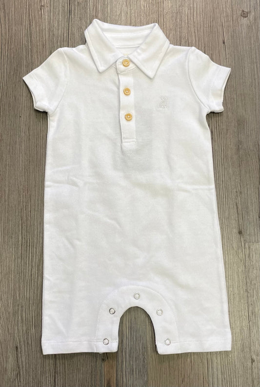White  Me & Henry Polo Onesie, 12-18M