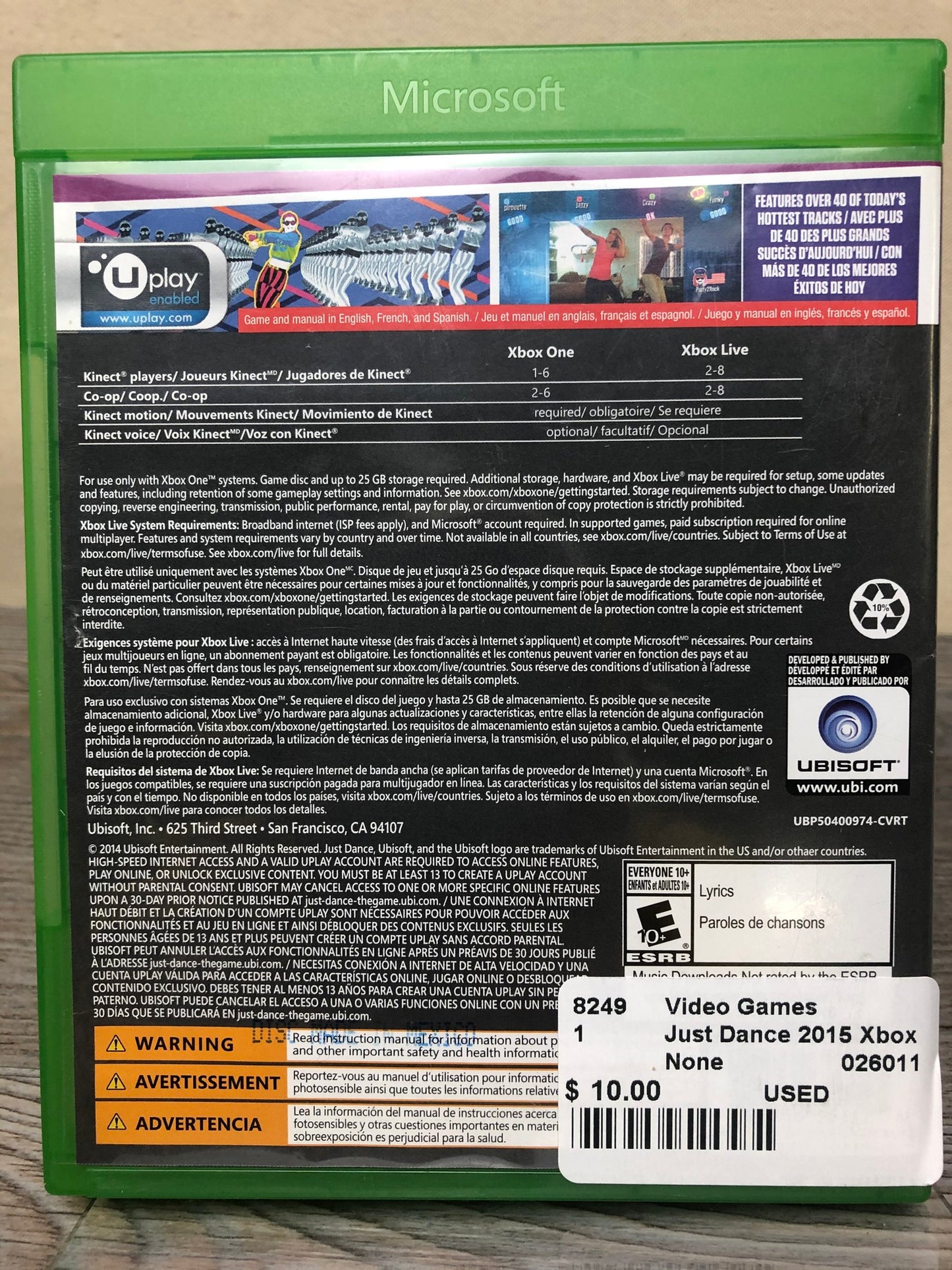 None  Just Dance 2015 Xbox One, USED