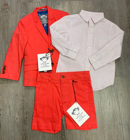 Coral  Appaman 3 Pcs Linen Suit, 3Y