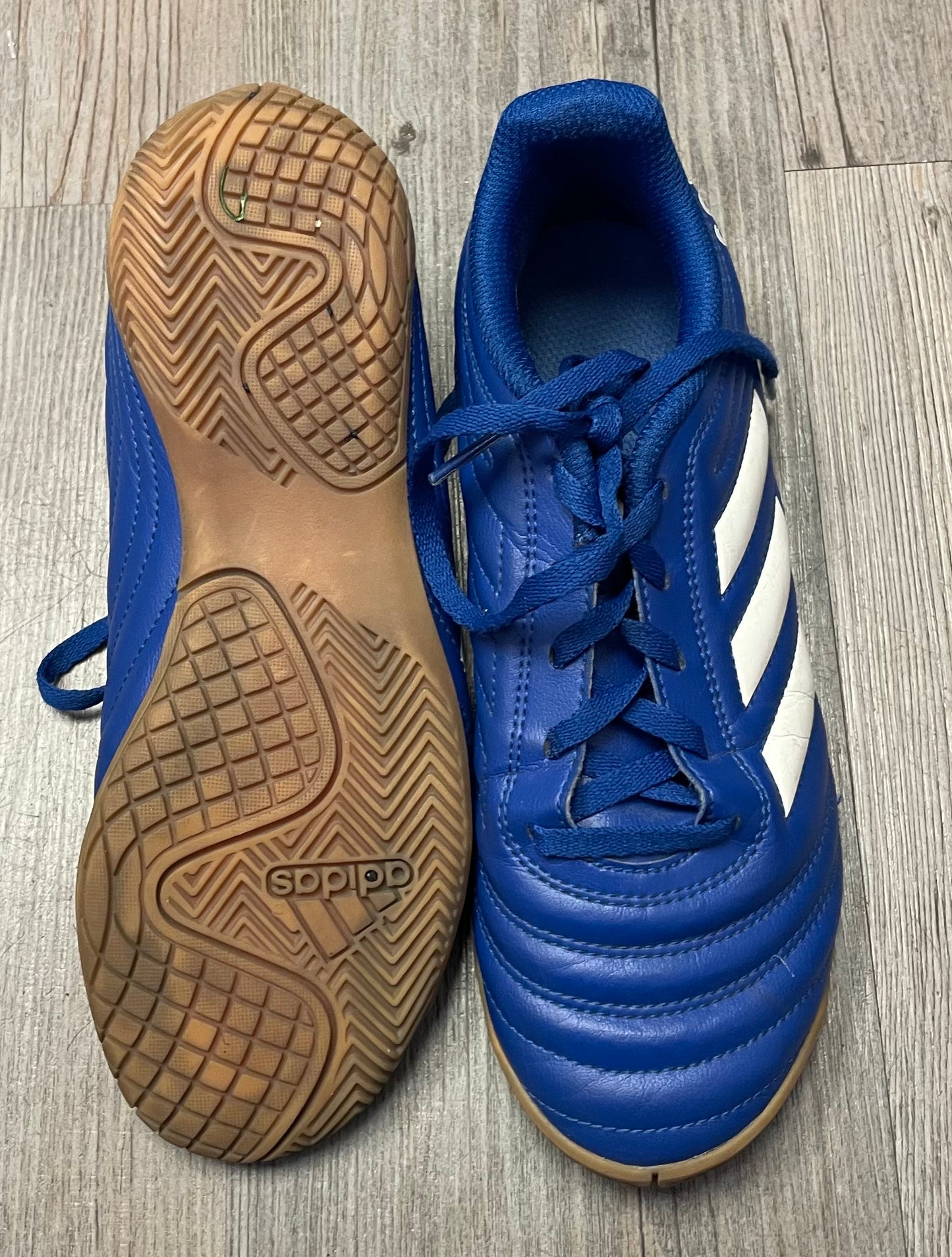 Blue  Adidas Soccer Cleats Indo, 4Y