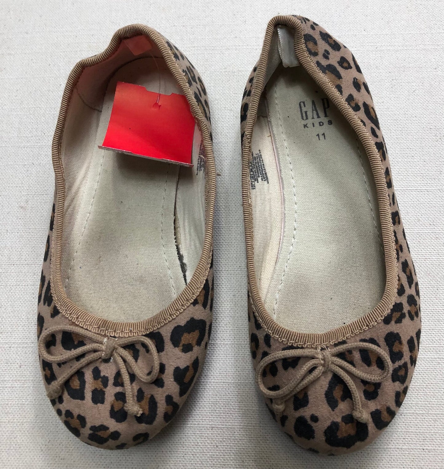 Leopard  Gap Flat Shoes, 11Y