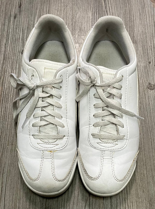 White  Puma Lace Up Shoes, 5.5Y