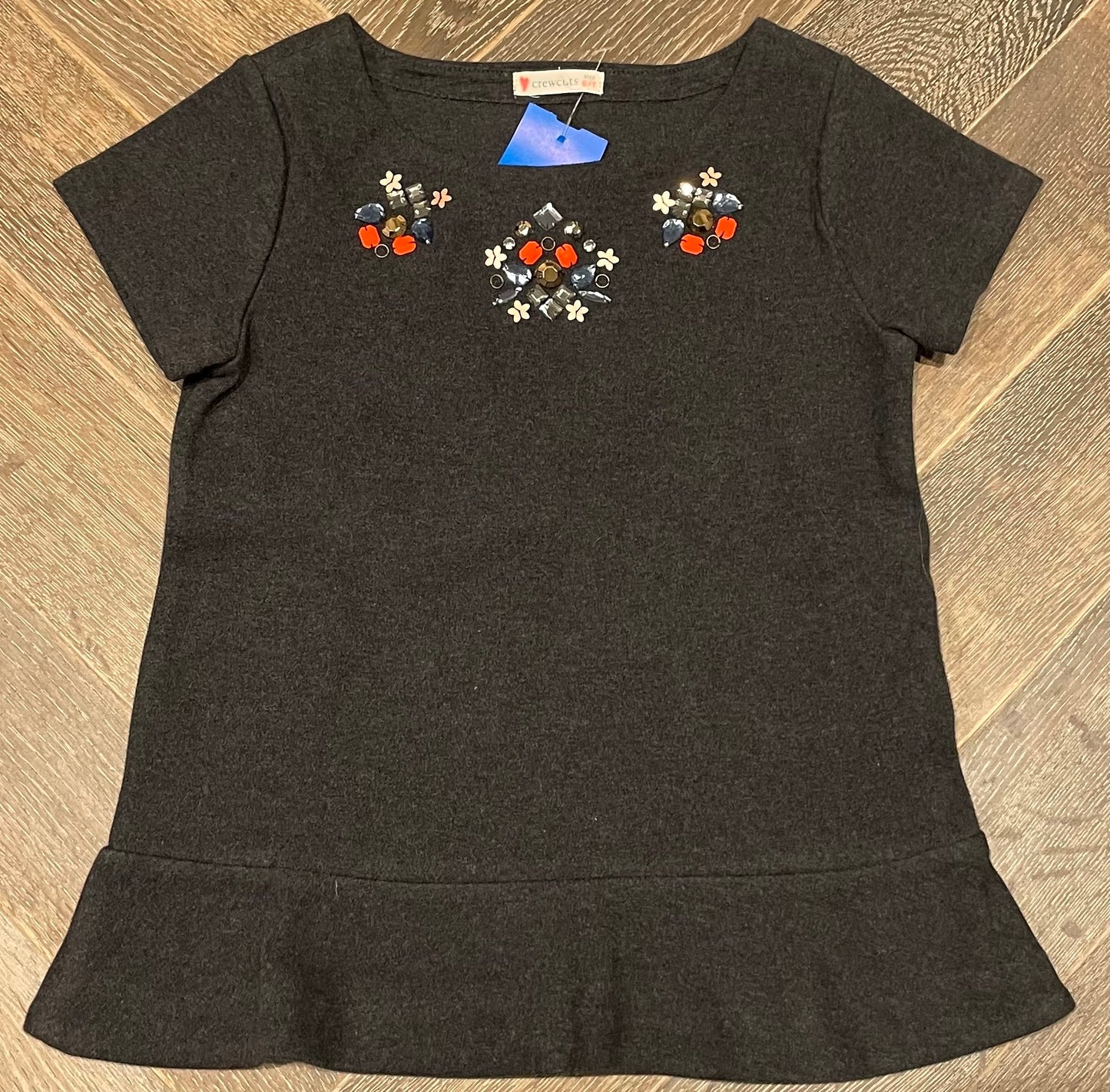 Charcoal  Crewcuts Shirt SL, 6-7Y