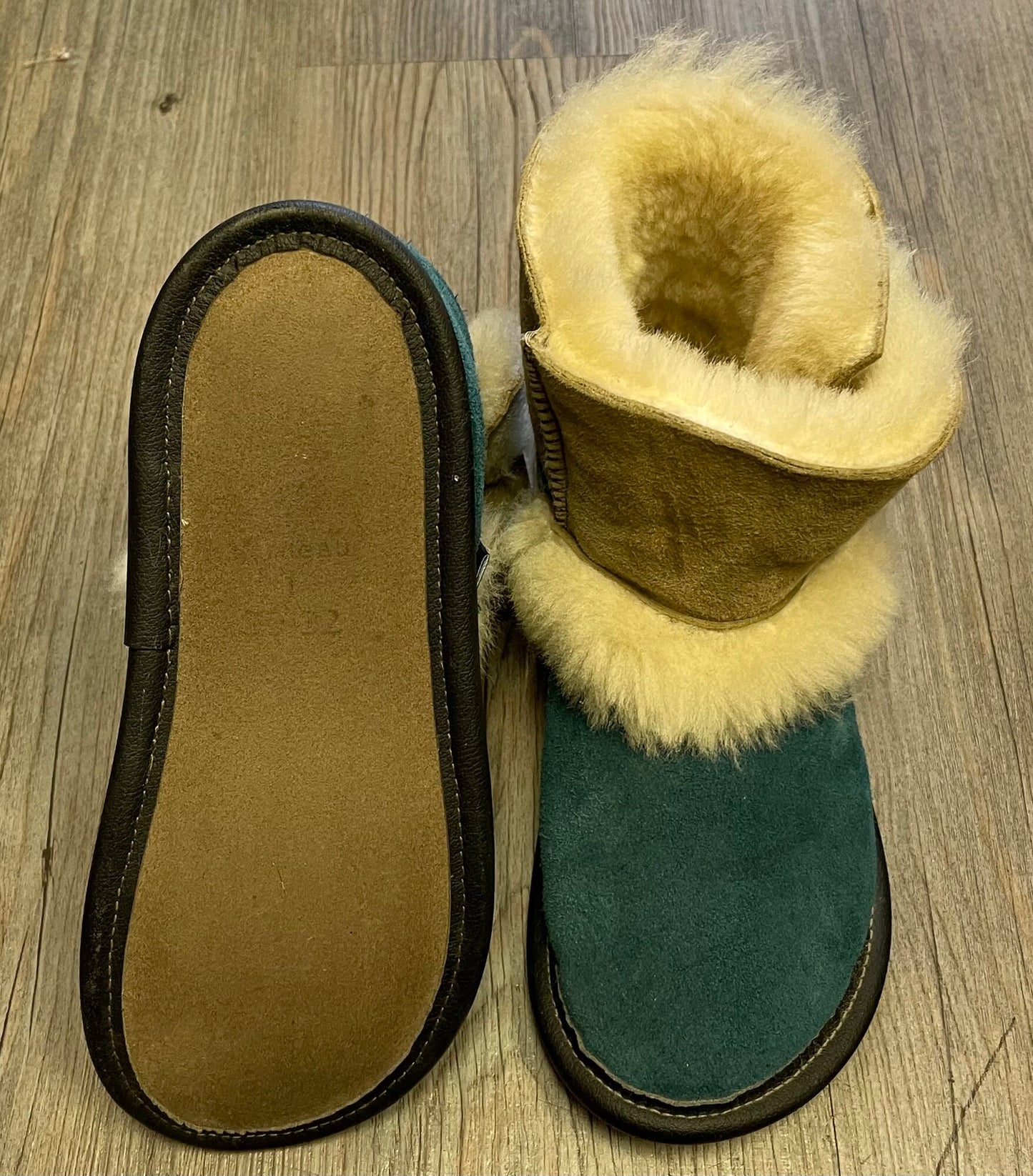 Blue/tan  Garneau Booties, 1Y