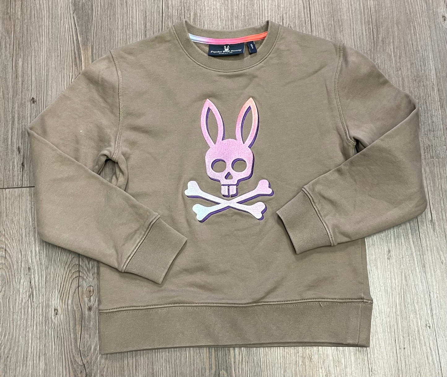 Brown  Psycho Bunny Sweatshirt, 7-8Y
