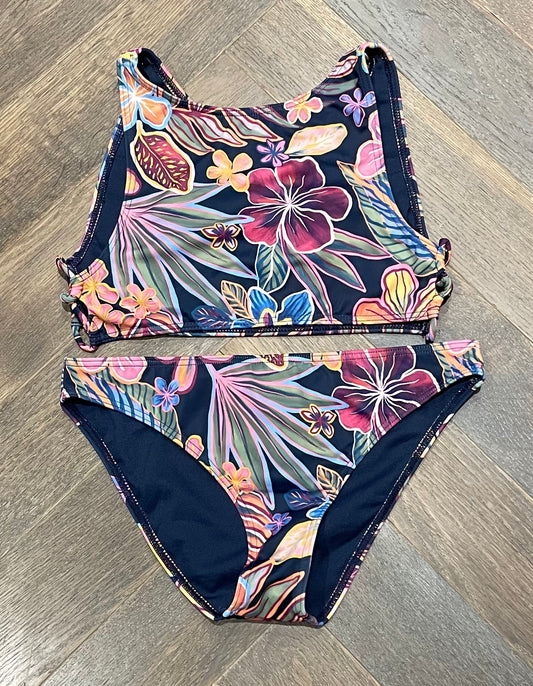 Floral  Roxy Bathing Suit Set, 14Y