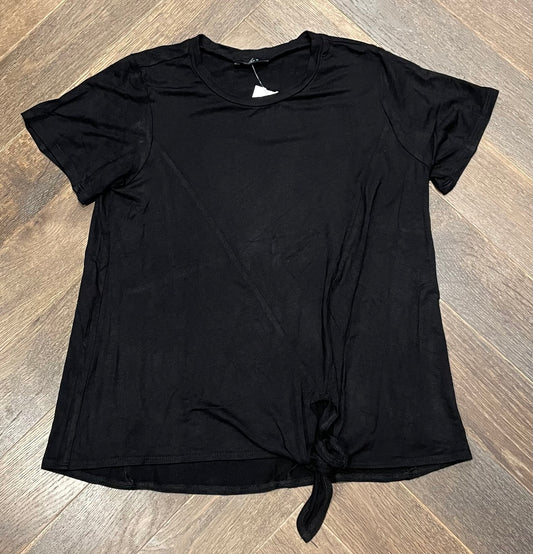 Black  Terez Tie Waist Tee, 14Y