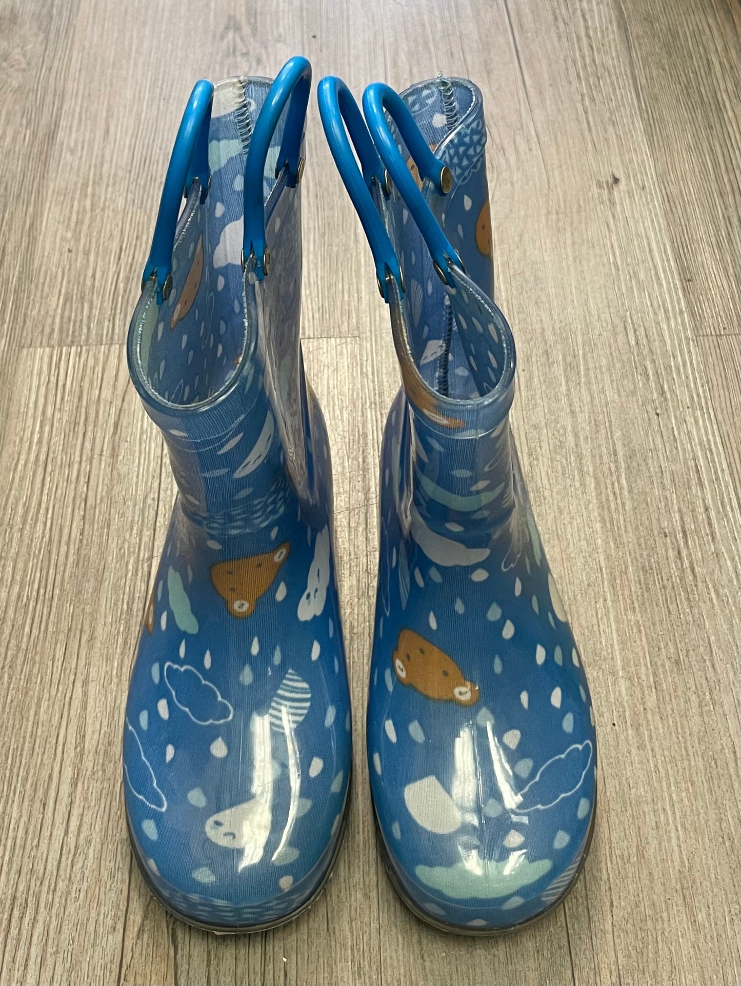Blue  Cloud Rain Boots, 11Y