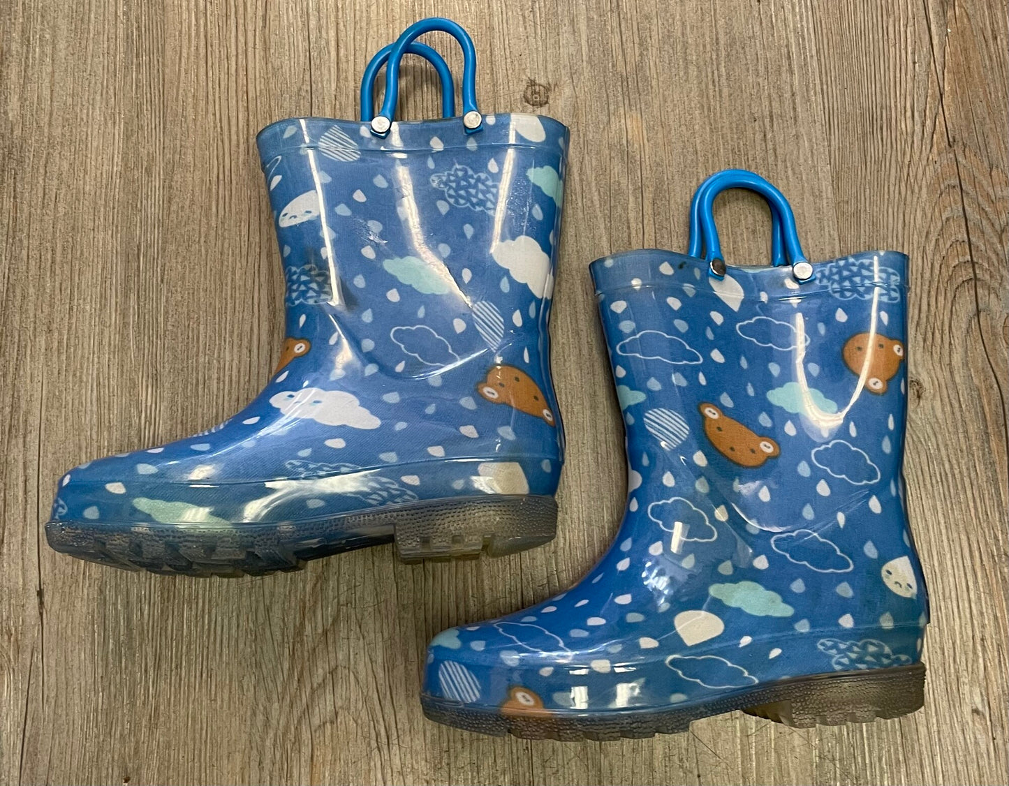 Blue  Cloud Rain Boots, 11Y