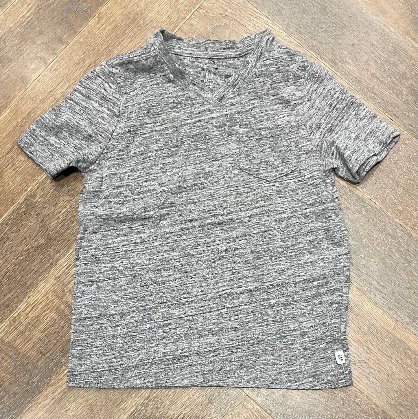 Grey  Gap V Neck Tee, 4-5Y